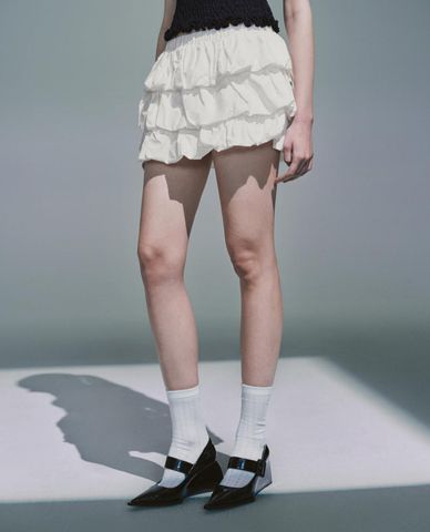  URBAN REVIVO - Chân váy xếp tầng mini sành điệu 