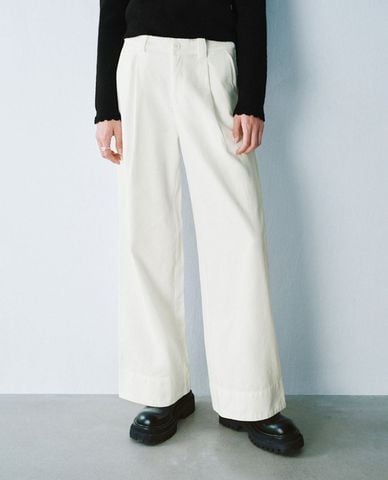  URBAN REVIVO - Quần nữ ống rộng thanh lịch 