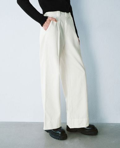  URBAN REVIVO - Quần nữ ống rộng thanh lịch 