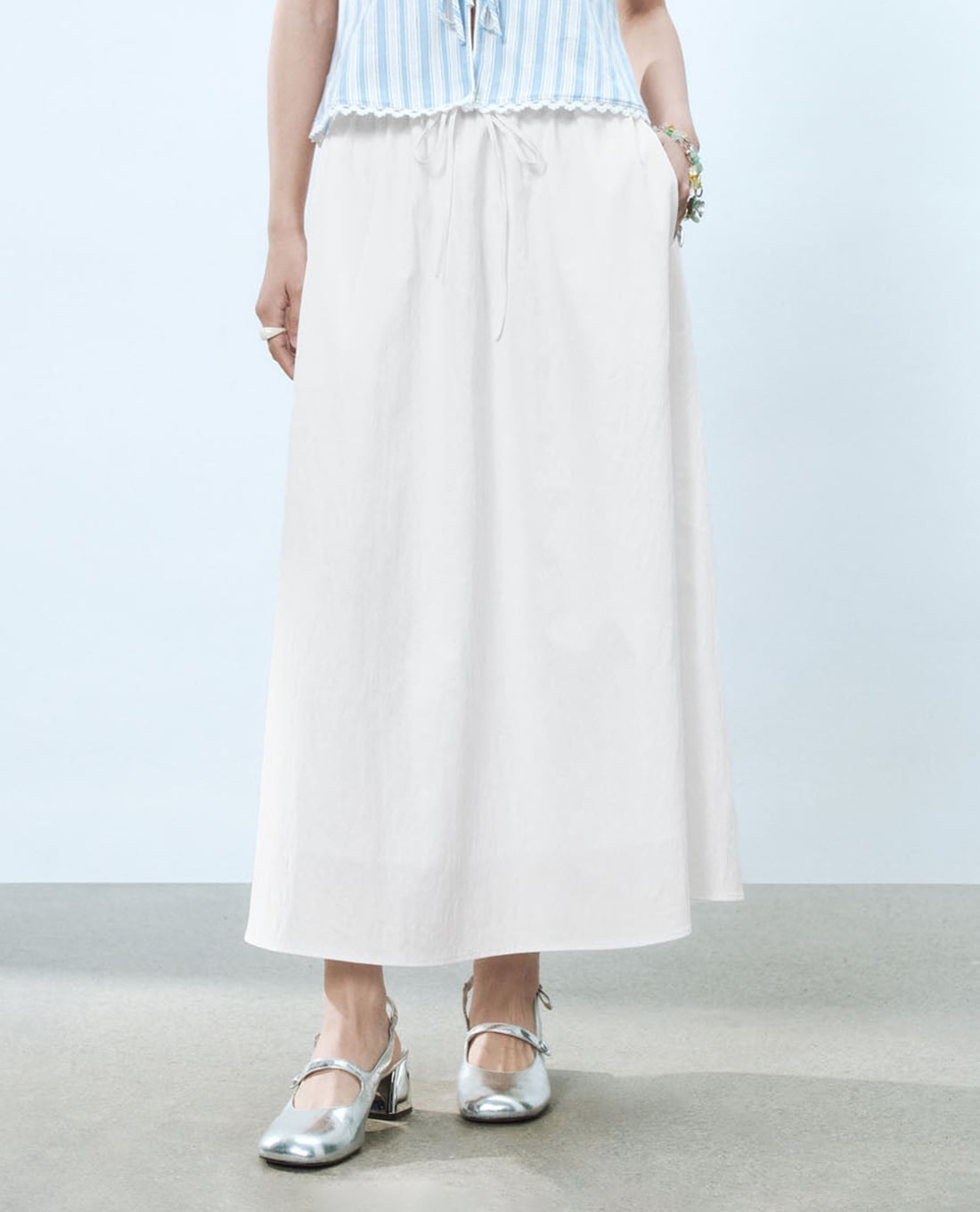 URBAN REVIVO - Chân váy phom suông midi Oversized