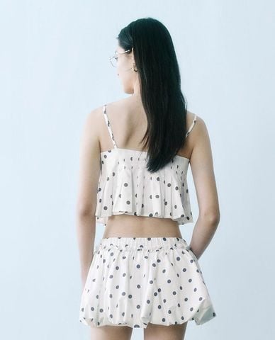  URBAN REVIVO - Áo hai dây nữ hoạ tiết chấm bi 