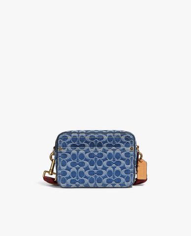 COACH - Túi đeo chéo nam phom chữ nhật Flight Bag In Signature Denim 