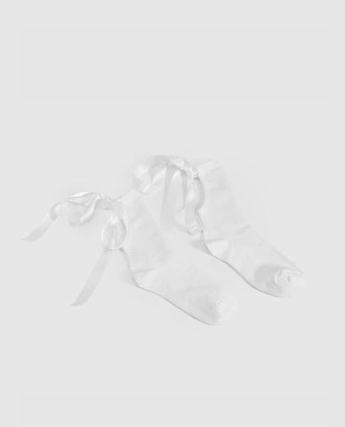  URBAN REVIVO - Vớ nữ cổ cao phối ruy băng 