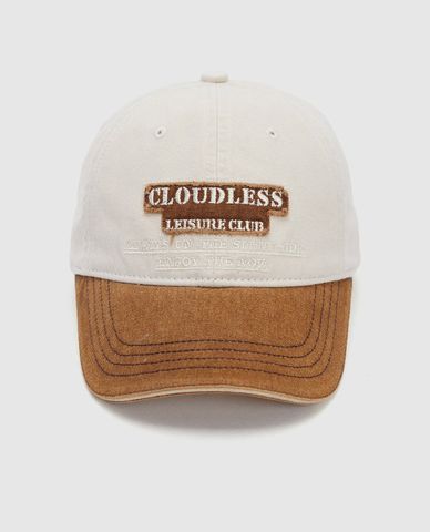  URBAN REVIVO - Nón bóng chày unisex thêu chữ hiện đại 