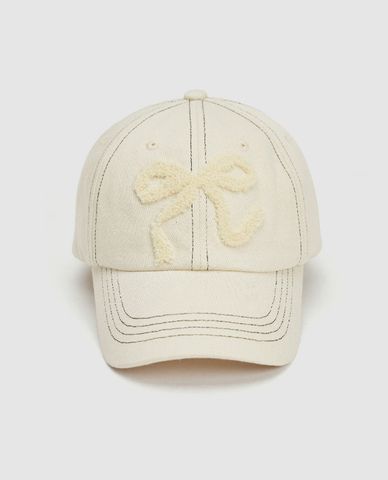  URBAN REVIVO - Nón bóng chày nữ phối họa tiết nơ nổi bật 