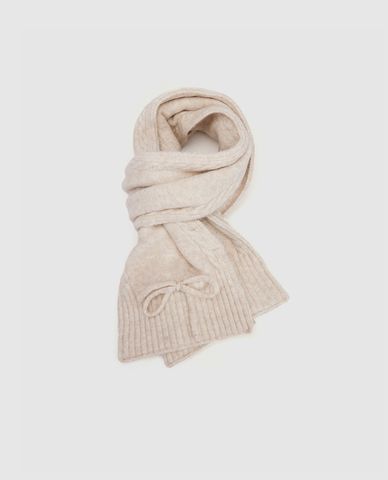  URBAN REVIVO - Khăn choàng nữ chữ nhật phối nơ Bow Decor Long 