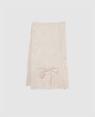  URBAN REVIVO - Khăn choàng nữ chữ nhật phối nơ Bow Decor Long 