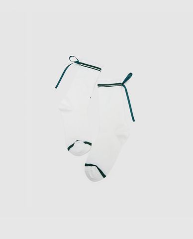  URBAN REVIVO - Vớ nữ cổ cao Bow Décor 