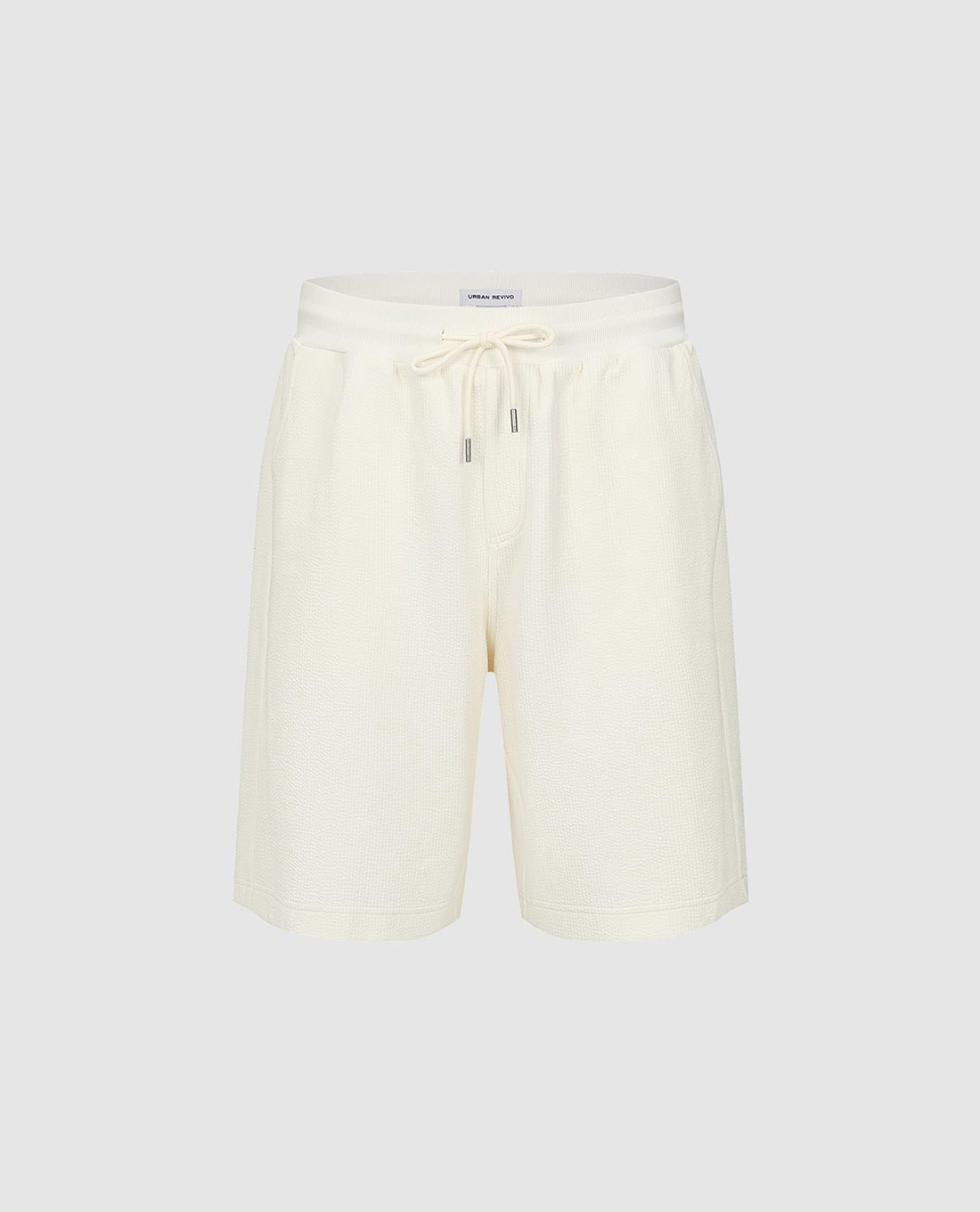 URBAN REVIVO - Quần short nam ngang gối lưng thun