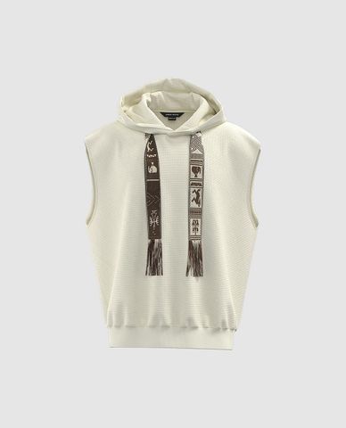  URBAN REVIVO - Áo sát nách nam phối mũ hiện đại 