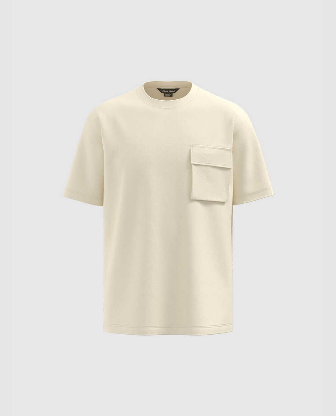 URBAN REVIVO - Áo thun nam cổ tròn tay ngắn