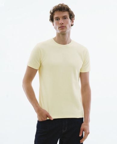  URBAN REVIVO - Áo thun nam cổ tròn tay ngắn trẻ trung Straight 