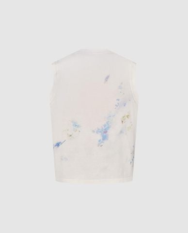  URBAN REVIVO - Áo dệt kim nam cổ tròn in hình 