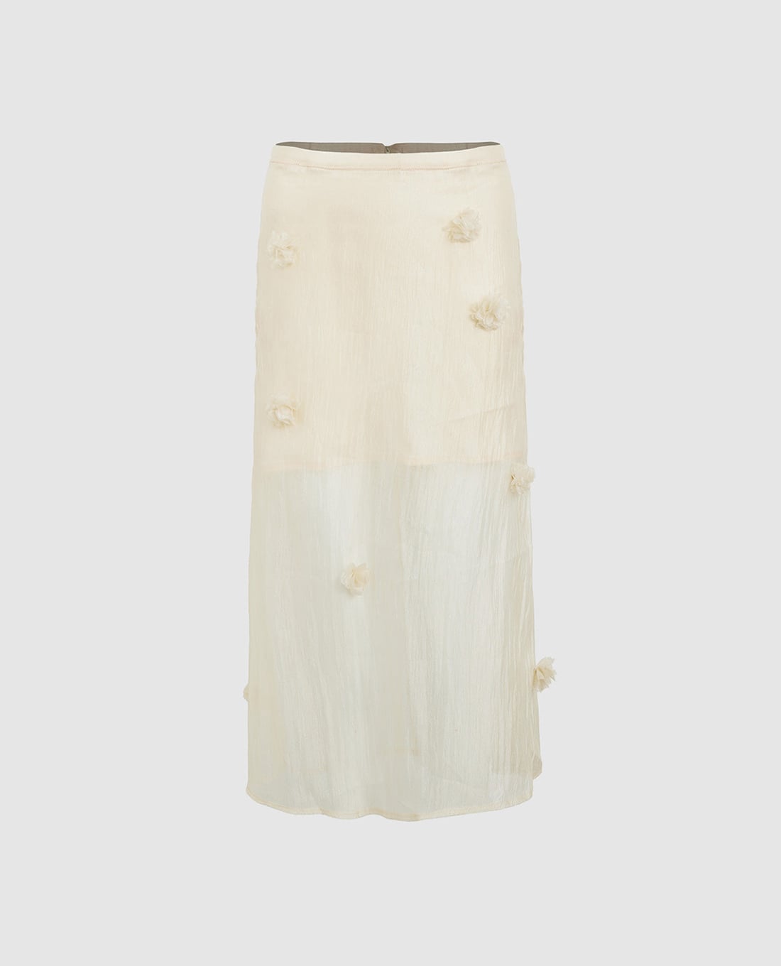 URBAN REVIVO - Chân váy phom suông midi đính hoa