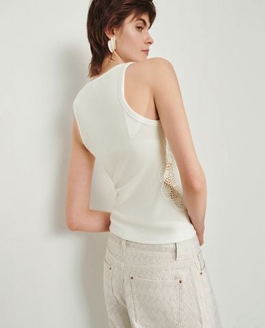  URBAN REVIVO - Áo ba lỗ nữ cổ tròn thời trang 