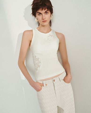  URBAN REVIVO - Áo ba lỗ nữ cổ tròn thời trang 