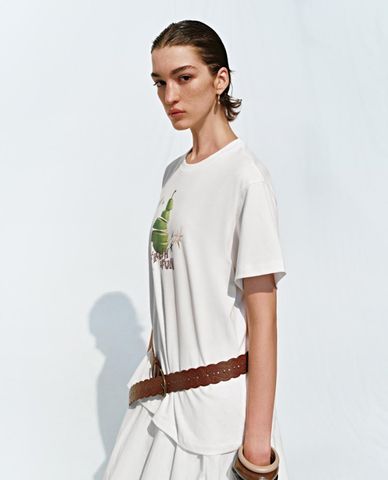  URBAN REVIVO - Áo thun nữ cổ tròn tay ngắn Printed 