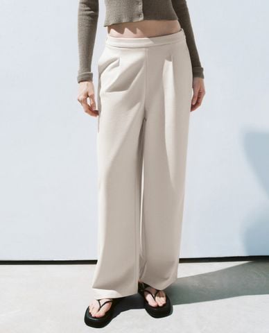  URBAN REVIVO - Quần nữ ống rộng thanh lịch 