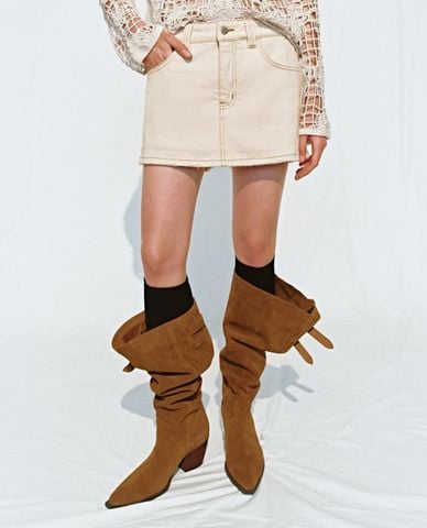  URBAN REVIVO - Chân váy denim mini Leisure 