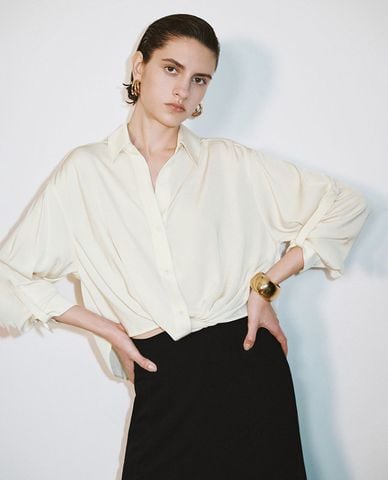  URBAN REVIVO - Áo sơ mi nữ tay dài thanh lịch 