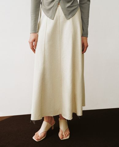  URBAN REVIVO - Chân váy xếp li midi phom chữ A hiện đại 