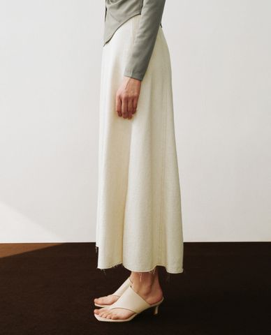  URBAN REVIVO - Chân váy xếp li midi phom chữ A hiện đại 
