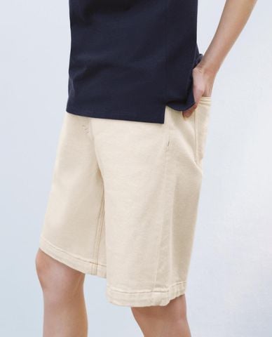  URBAN REVIVO - Quần short jeans nữ ống rộng 