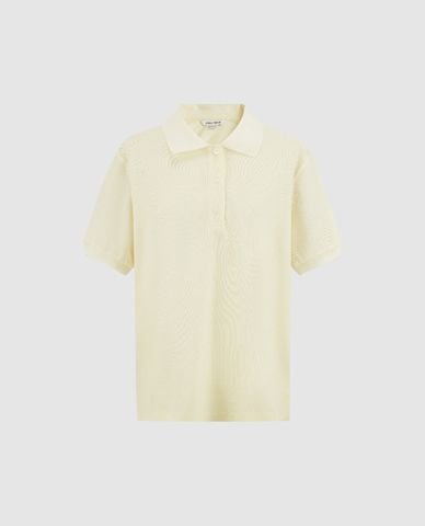  URBAN REVIVO - Áo polo nữ cổ bẻ tay ngắn Button Half Placket Strtaight 