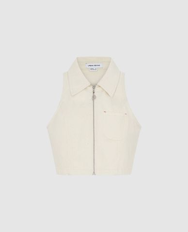  URBAN REVIVO - Áo sát nách nữ phom croptop 