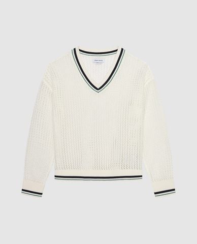  URBAN REVIVO - Áo dệt kim nữ cổ V tay dài 