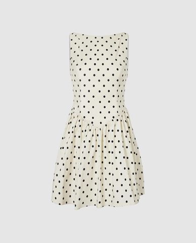  URBAN REVIVO - Đầm sát nách mini chấm bi 