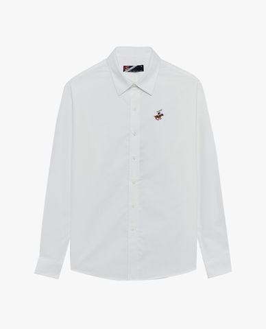  BEVERLY HILLS POLO CLUB - Áo sơ mi nam cổ bẻ tay dài phối logo 
