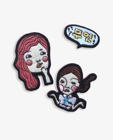  Marhen.J - Set huy hiệu cài túi xách Character Wappen 