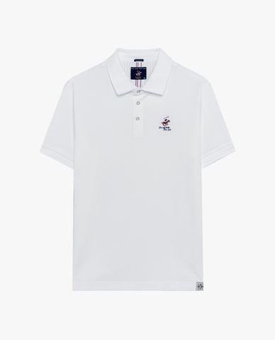  BEVERLY HILLS POLO CLUB - Áo polo nam cổ bẻ tay ngắn phối logo 