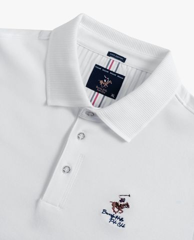  BEVERLY HILLS POLO CLUB - Áo polo nam cổ bẻ tay ngắn phối logo 