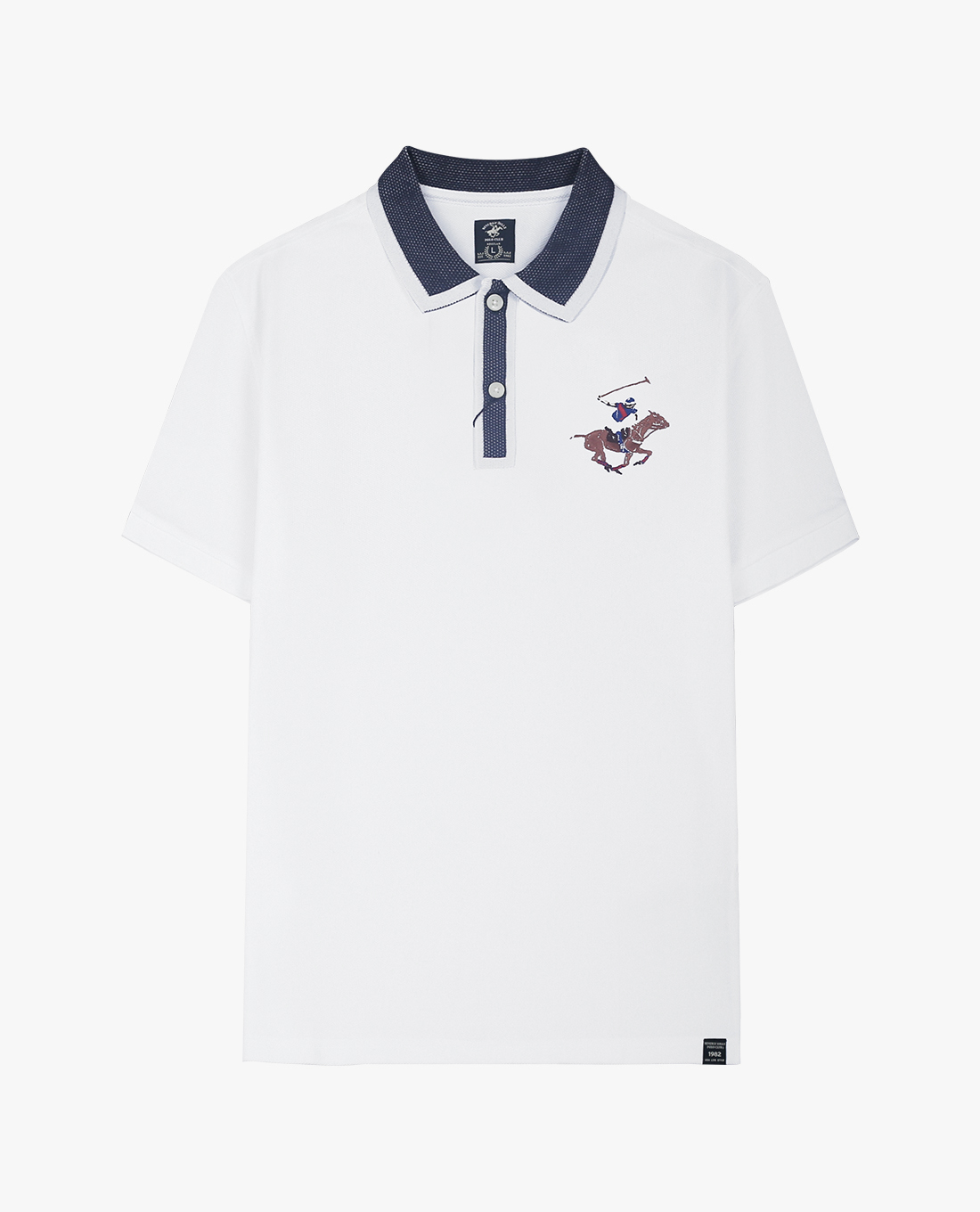 BEVERLY HILLS POLO CLUB - Áo polo nam cổ bẻ tay ngắn trẻ trung