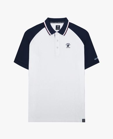  BEVERLY HILLS POLO CLUB - Áo polo nam cổ bẻ tay ngắn phối màu thời trang 