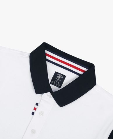  BEVERLY HILLS POLO CLUB - Áo polo nam cổ bẻ tay ngắn phối màu hiện đại 
