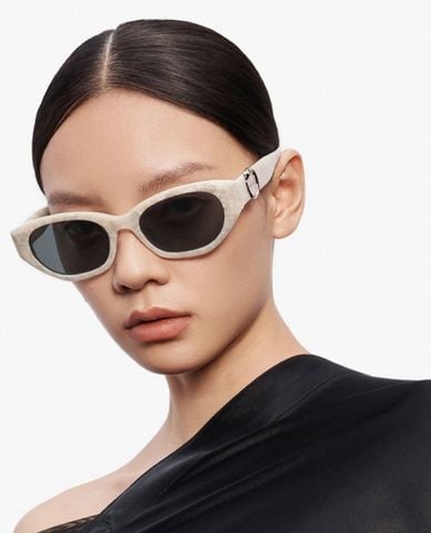  MUJOSH - Kính mát unisex gọng oval bản dày thời trang 