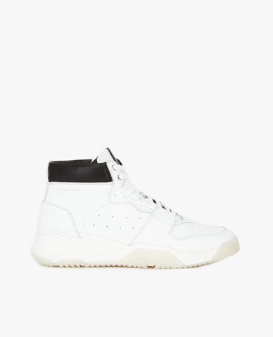  THE KOOPLES - Giày sneaker nam cổ cao White Leather 