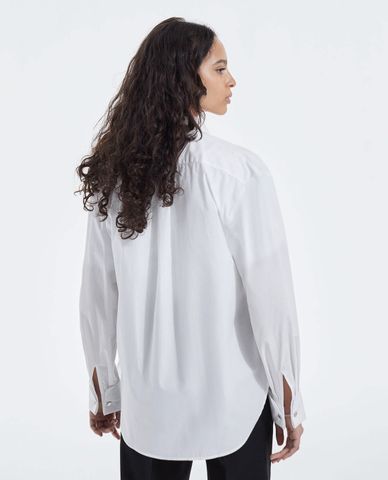  THE KOOPLES - Áo sơ mi nữ phom suông nút bấm hiện đại 