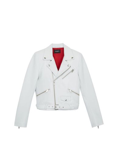  THE KOOPLES - Áo khoác da nữ Padded Shoulders Cropped 