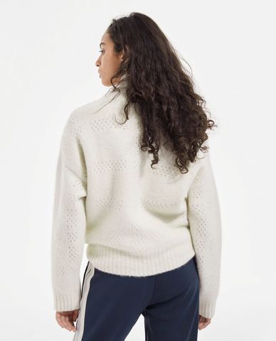  THE KOOPLES - Áo sweater nữ cổ trụ tay dài Alpaca Wool 