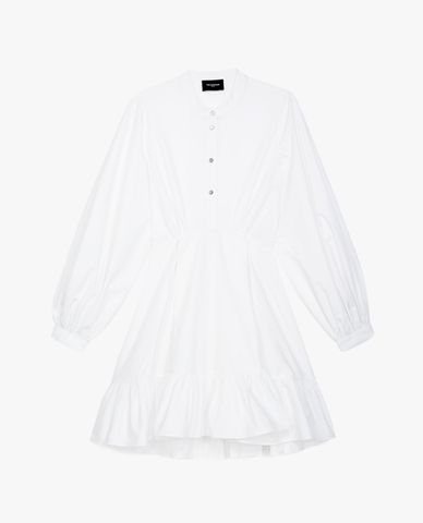  THE KOOPLES - Đầm mini cổ tròn tay dài Short Cotton 