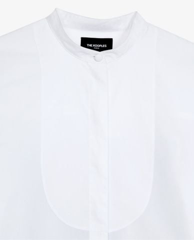  THE KOOPLES - Đầm mini sơ mi cổ trụ tay dài phom suông thời trang 