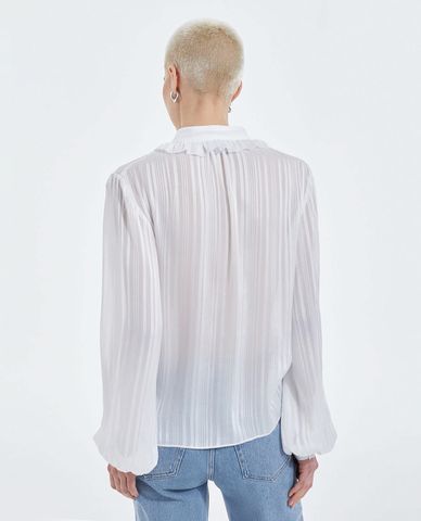  THE KOOPLES - Áo kiểu nữ phom suông tay dài Knotted Collar 