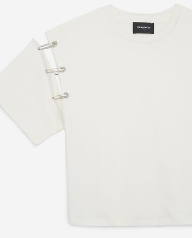  THE KOOPLES - Áo thun nữ phom suông Cropped 