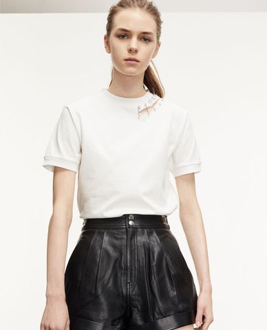  THE KOOPLES - Áo thun nữ cổ tròn ngắn tay Pins 