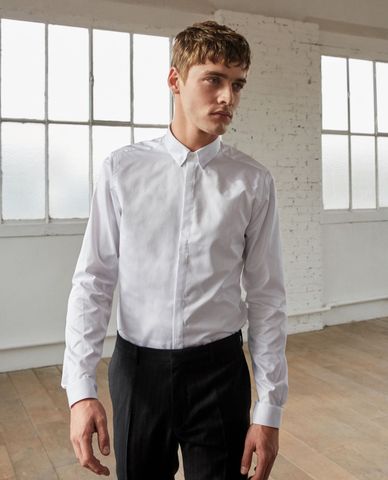  THE KOOPLES - Áo sơ mi nam tay dài Plain Cotton 