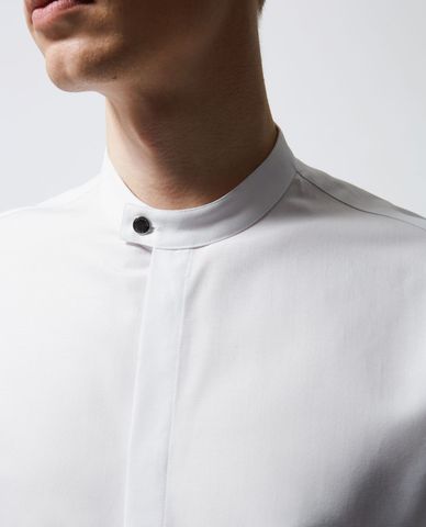  THE KOOPLES - Áo sơ mi nam cổ trụ Full White 